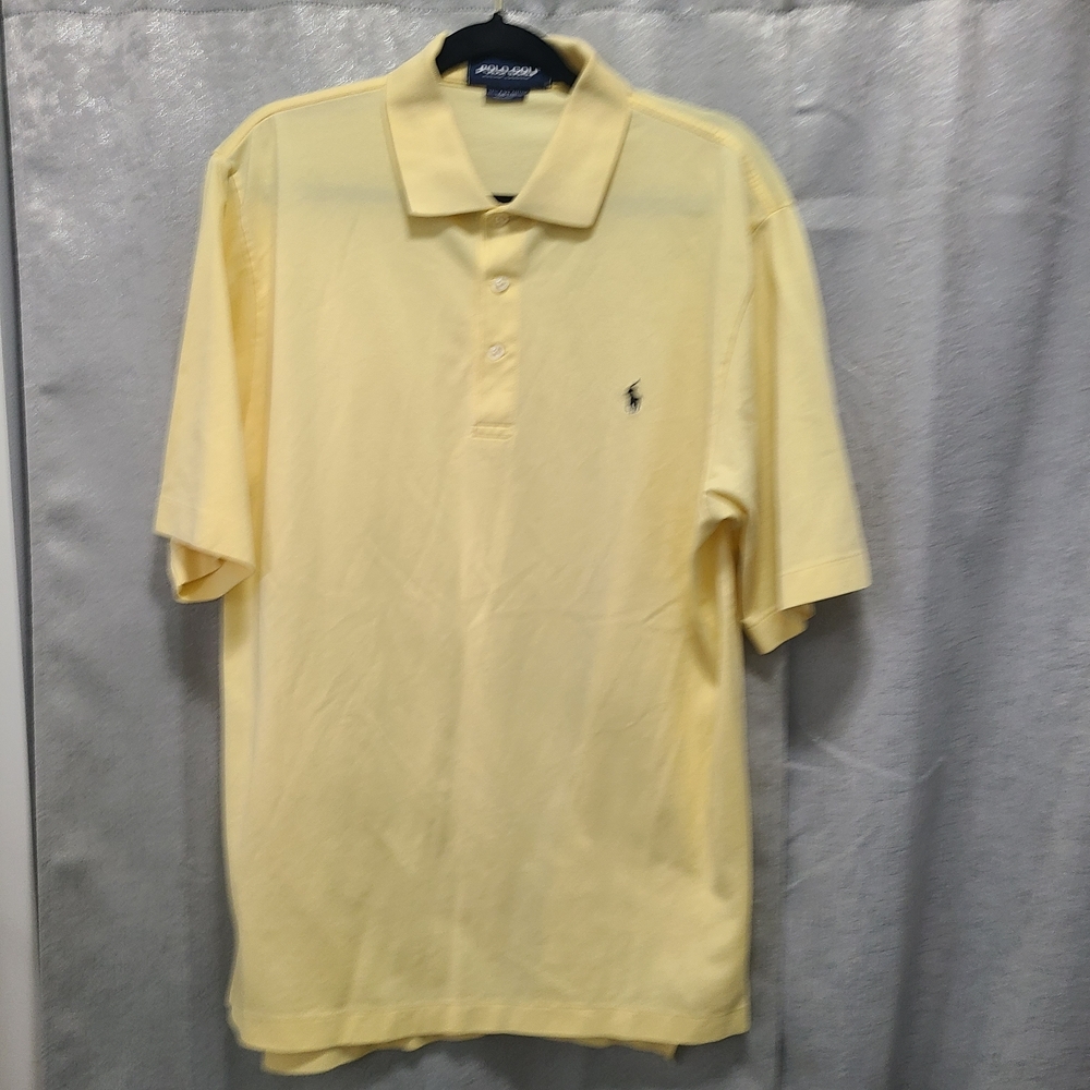 Polo Golf Ralph Lauren‎ Men's Polo Shirt Size Large Yellow